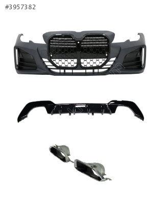 3 SERISI G20 IÇIN UYUMLU G22 DÖNÜSÜM BODY KIT PIANO BLACK ÇERÇEVE