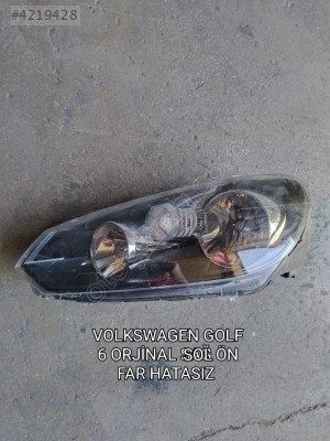 VOLKSWAGEN GOLF 6 ORJİNAL HATASIZ SOL ÖN FAR 2009-2012