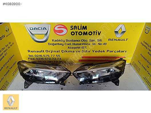 DACİA SANDERO / STEPWAY ÇIKMA ORJİNAL SAG SOL LED FARLARI