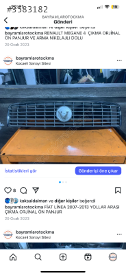 FİAT LİNEA ÖN PANJUR ÇIKMA ORJİNAL
