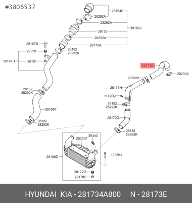 28161-4A800 HAVA GİRİŞ HORTUMU BONGO