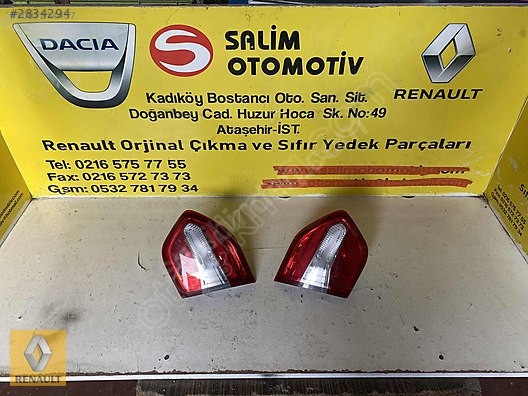 RENAULT FLUENCE ÇIKMA ORJİNAL SAĞ SOL İÇ STOP VE DİĞER PARÇALARI