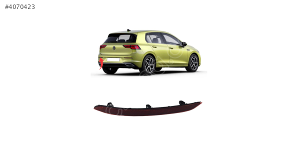 5H0945105 VW GOLF8 2020 ARKA TAMPON REFLEKTÖRÜ SOL