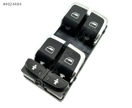 CAM AÇMA KAPAMA DÜĞMESİ ÖN SOL (KROMLU-4 LÜ) AUDİ A6 11->