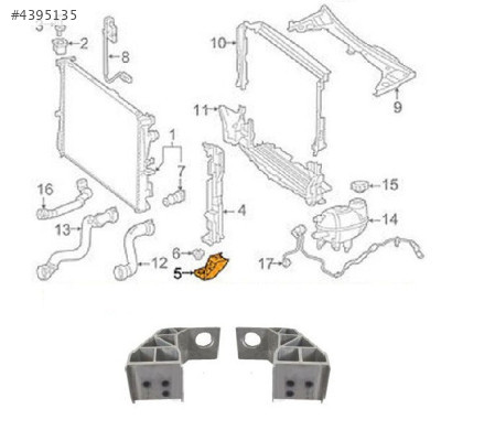 RADYATÖR AYAĞI SAĞ (ALÜMİNYUM) W205 2014-