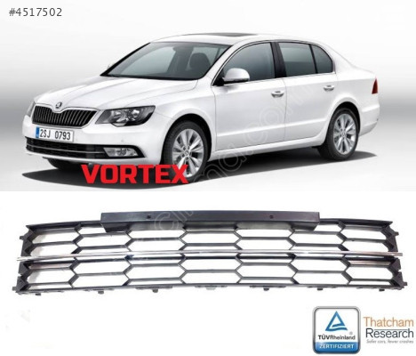 SKODA SUPERB ÖN TAMPON ORTA IZGARA ( KROMLU )  2013-