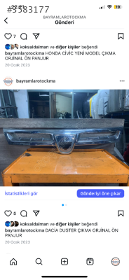 DACİA DUSTER ÇIKMA ORJİNAL ÖN PANJUR