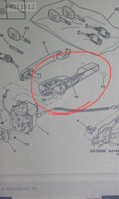 citroen c3 kapı kolu bağlantı aparatı sağ 9109 45