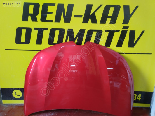 651224027R RENAULT CLİO 5 KAPUT KIRMIZI ORJ ÇIKMA SAC RENKAY