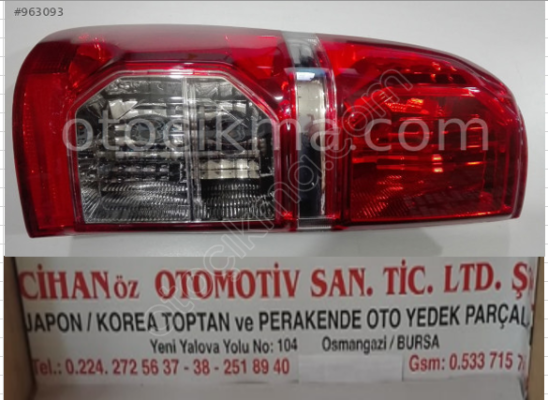Toyota Hilux Stop 2012 2014 Sağ Sol