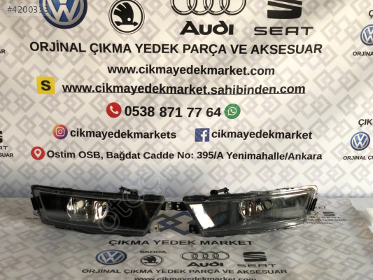 SKODA RAPİD SİS FARI 2013 SİYAH İÇ 5JA941701A 5JA941702A