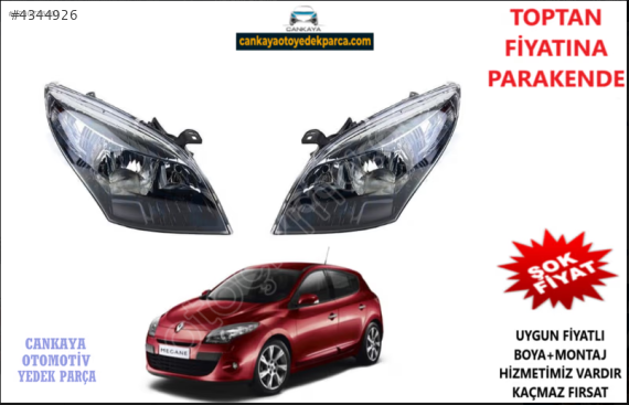 RENAULT MEGANE 3 2009ÖN FAR SOL/SAĞ SIFIR ADET FİYAT 260608405R