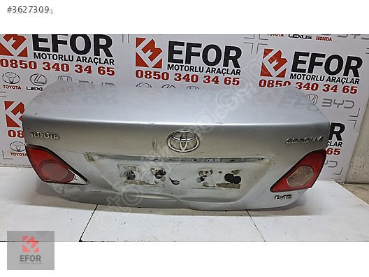 TOYOTA COROLLA BAGAJ KAPAĞI ÇIKMA ORİJİNAL PARÇA 2007-2010