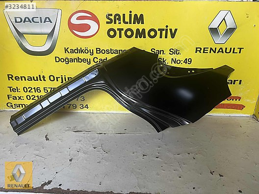 RENAULT ZOE SIFIR ORJİNAL SOL ARKA ÇAMURLUK VE DİĞER PARÇALARI