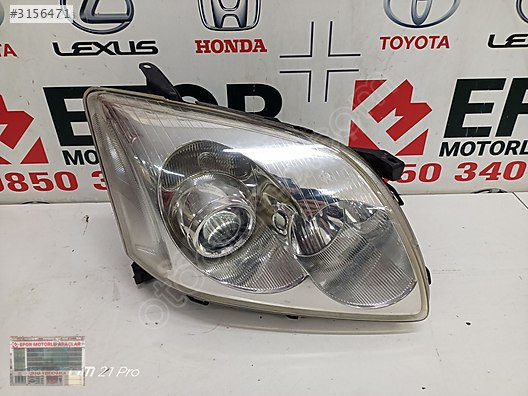 TOYOTA AVENSİS SAĞ FAR ÇIKMA ORİJİNAL PARÇA 2002-2006