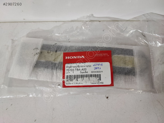 HONDA CIVIC BAGAJ YAZISI 2016-2021 75722TBAA00