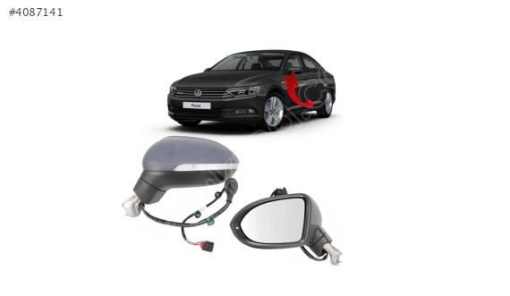 3G1857507BB VW PASSAT 15-22 SOL KOMPLE AYNA 9 PİN .EVRE AYD.KATLA