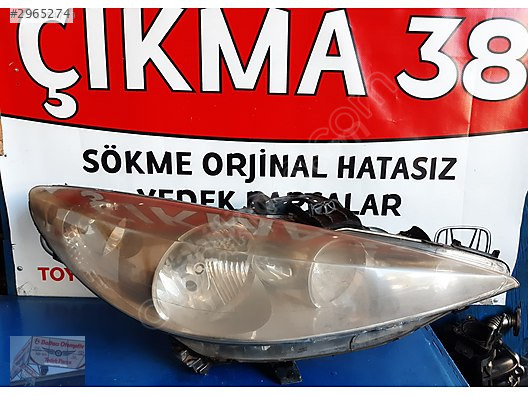 Peugeot 207 Sağ Far Orjinal Çıkma 2006-2012 89900879
