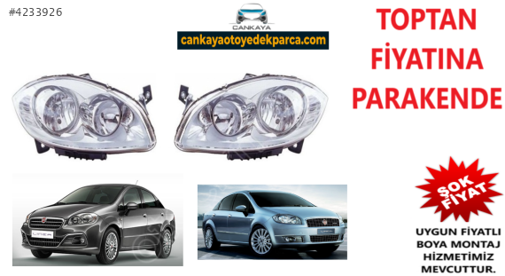 FİAT LİNEA SOL/SAĞ ÖN FAR SIFIR ADET FİYAT MOTORLU KAMPANYA