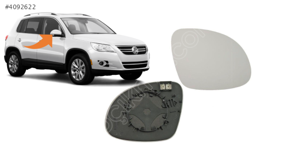 5N0857522 VW TİGUAN 2008-2015 SAĞ AYNA CAMI