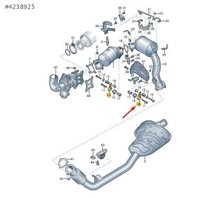 4G0253295A ORJİNAL  EGZOZ TUTUCU