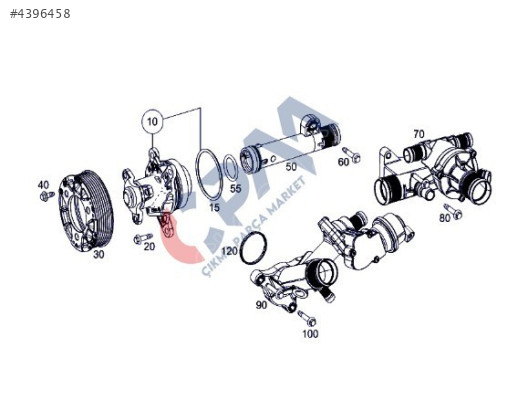MERCEDES C SERİSİ A205 W205  DEVİR DAİM POMPASI ADN19198