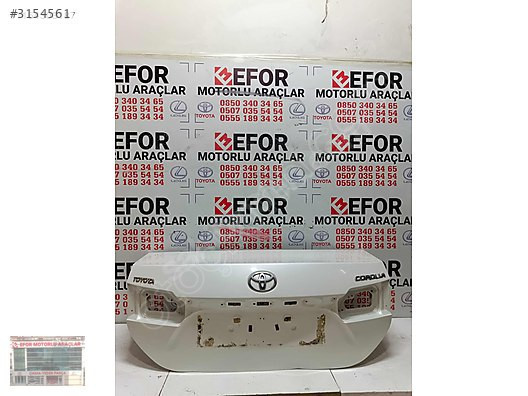 TOYOTA COROLLA BAGAJ KAPAĞI ÇIKMA ORJİNAL YEDEK PARÇA 13-18