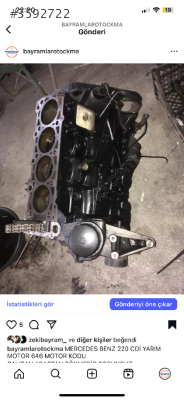MERCEDES BENZ 6110110501 2.2 CDİ STANDART DOLU YARIM MOTOR