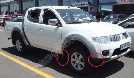 MITSUBISHI L200- PICK UP- 10/15; ARKA ÇAMURLUK AĞZI PLASTİĞİ