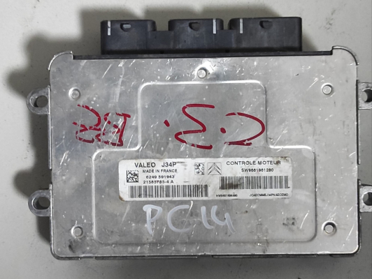 PEUGEOT 207 CİTROEN C2 C3 MOTOR BEYNİ J34P 9661961280 6249591943