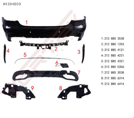 ARKA TAMPON (AMG) W212 2013-