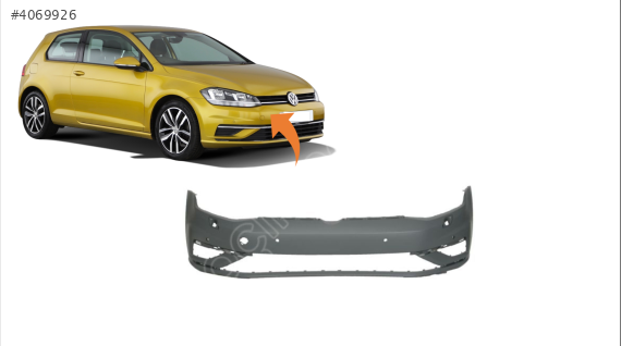5G0807217FP VW GOLF7.5 2017-2019 ÖN TAMPON FAR YIKAMALI SENSÖRSÜZ