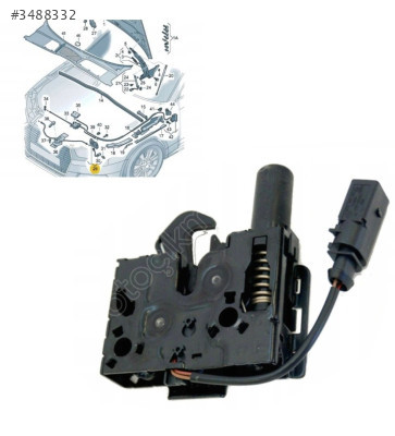 8W0823509C MOTOR KAPUT KİLİDİ A4-S4-RS7-A5-RS5 16-20
