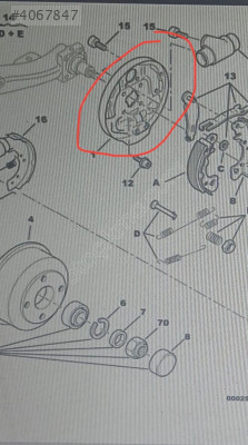 Peugeot 106 benzinli 1.4 ön Fren göbek plakası sağ 421284