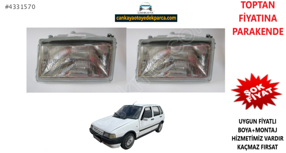 FİAT UNO 1990-1995 SAĞ SOL ÖN FAR SIFIR ADET FIYAT  7642681-76426