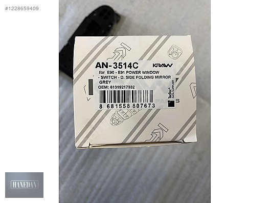 BMW E90 E91 SOL ÖN CAM DÜĞMESİ 61319217332
