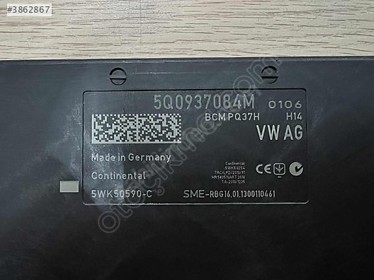 5Q0937084M volkswagen BCM Merkez kontrol ünitesi