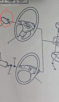 Peugeot 106 direksiyon simidi başlığı  4112K1