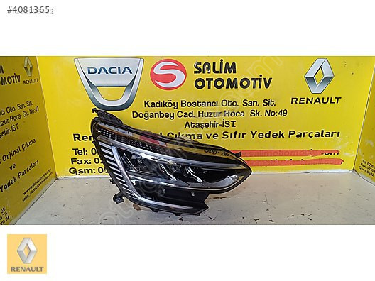 RENAULT MEGANE 4 FAZ 2 İCON ÇIKMA ORJİNAL SAĞ FAR VE DİGERLERİ