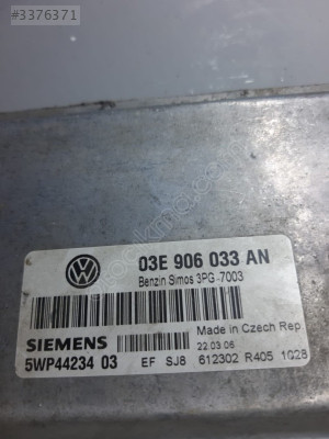 03E906033AN 03E 906 033 AN SİMOS 3PG VW PASSAT MOTOR BEYNİ