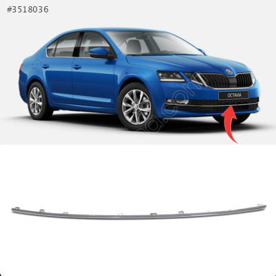5E0853551 Octavia 16-21 Ön Tampon Orta Krom Nikelaj .