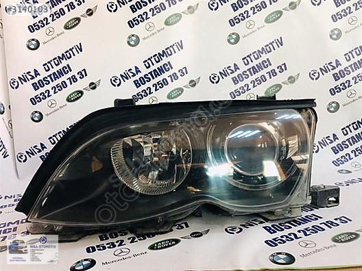 BMW 3 SERİSİ E46 KASA SOL FAR XENON ORJ ÇIKMA 63127165831