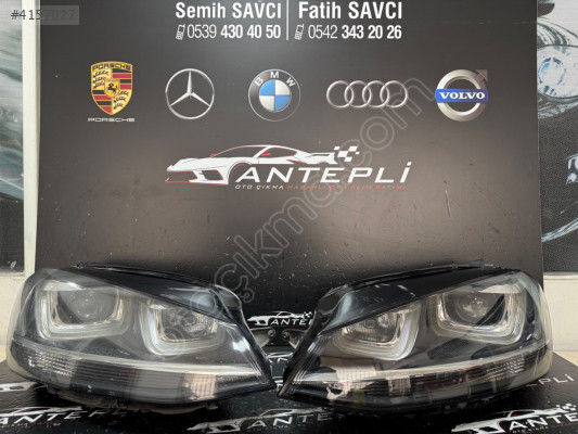 VOLKSWAGEN GOLF 7 U LED SAĞ SOL FAR ÇIKMA ORİJİNAL 3 BEYİNLİ