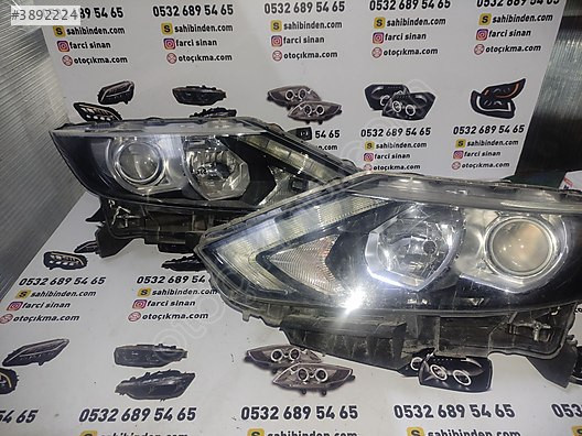 NİSSAN QASHQAİ SAG SOL LEDLI MERCEKLİ FAR ÇIKMA ORJİNAL