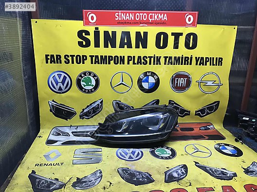 VOLKSWAGEN GOLF 7 TEK BEYİNLİ SOL FAR ORJİNAL ÇIKMA TEMİZ