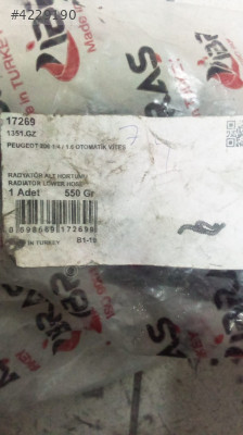 PEUGEOT 206 RADYATÖR ALT HORTUMU OTOMATİK VİTES1351GZ IBRAS17269