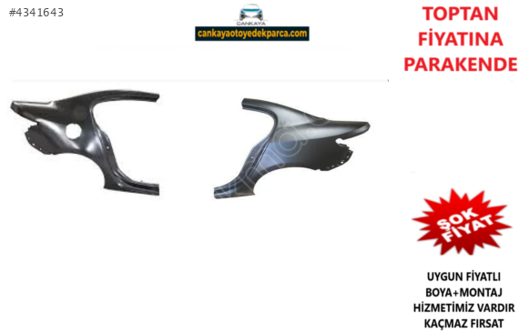 RENAULT FLUENCE ARKA ÇAMURLUK SOL-SAĞ SIFIR  ADET FİYAT 781001882