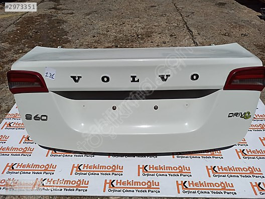 VOLVO S60 BAGAJ KAPAĞI BEYAZ HTB 2011 SONRASI DÖŞEME HARİÇ DOLU