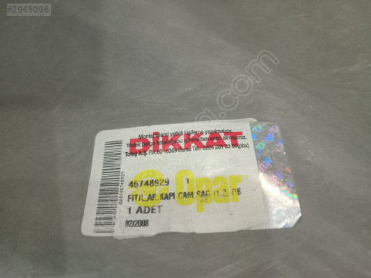 Fiat doblo bagaj kapak cam lastigi sag 46748929