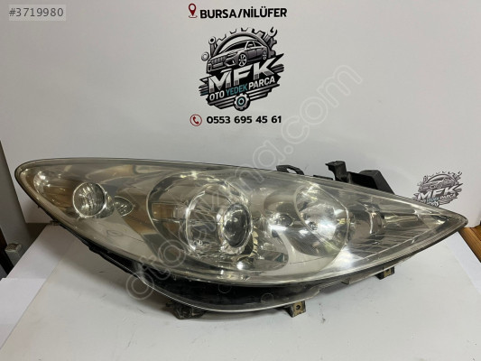 Sağ Far Peugeot 307 – Mercekli Orijinal – Parça No: 9655764280